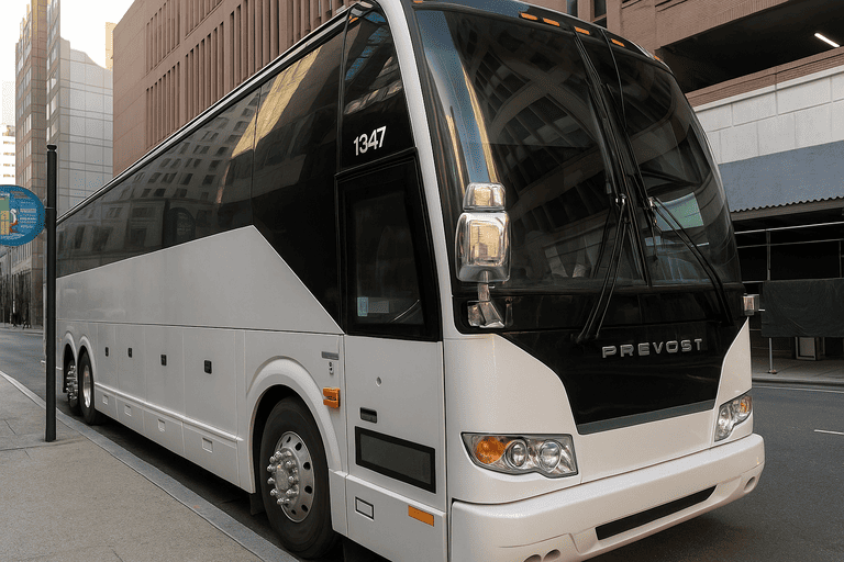 a Evanston Minibus Company coach bus